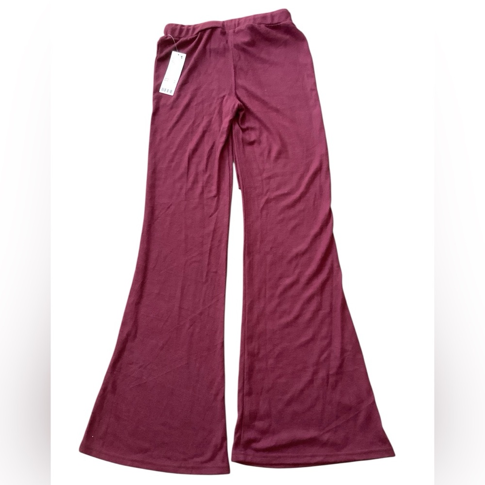 Urban Outfitters Out From Under Flare Bottom Pants Wine Size Small Casual NWT - Picture 2 of 7